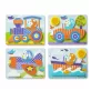   Melissa & Doug Bébi és tipegő fajátékok, Óriás puzzle, járművek