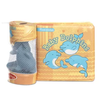   Melissa & Doug, fürdőjáték, vízálló könyv, bébi delfinek