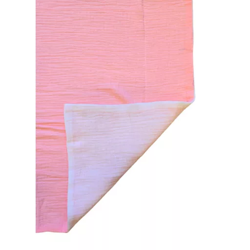 Koko muszlin baba ágynemű szett, takaró 75x100 és párna pink/fehér