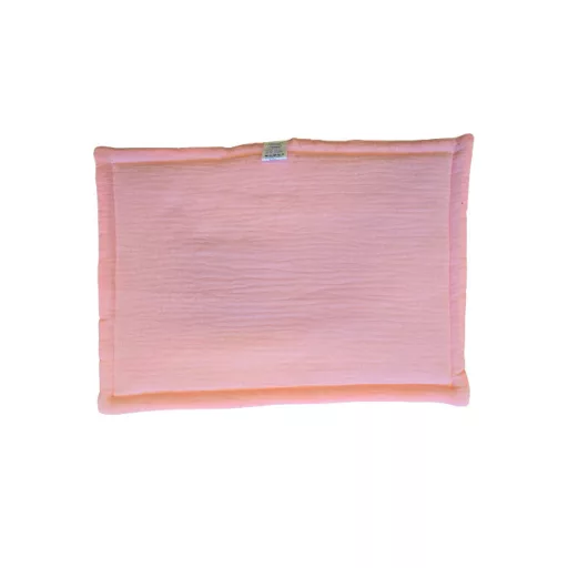 Koko muszlin baba ágynemű szett, takaró 75x100 és párna pink/fehér