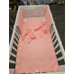   Koko muszlin baba ágynemű szett, takaró 75x100 és párna pink/fehér