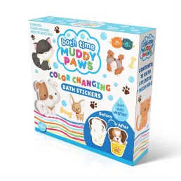   Buddy & Barney fürdőjáték, Tapassz a csempére színváltós szett - Sáros Tappancsok