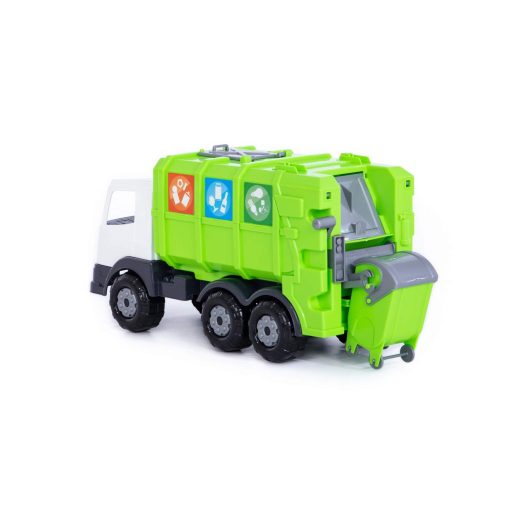 Polesie műanyag szelektívgyűjtő kukásautó zöld