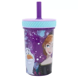   Jégvarázs felboríthatatlan csúszásgátlós műanyag pohár szívószállal - 370ML