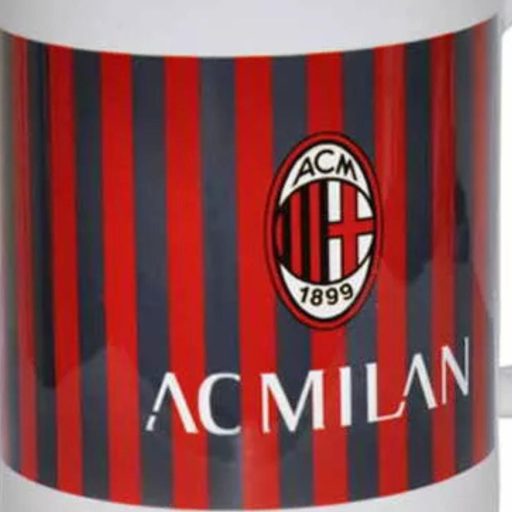 Milan bögre csíkos piros-fekete