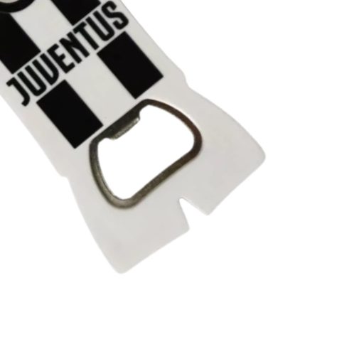 Juventus hűtőmágnes, sörnyitó mez alakú csíkos