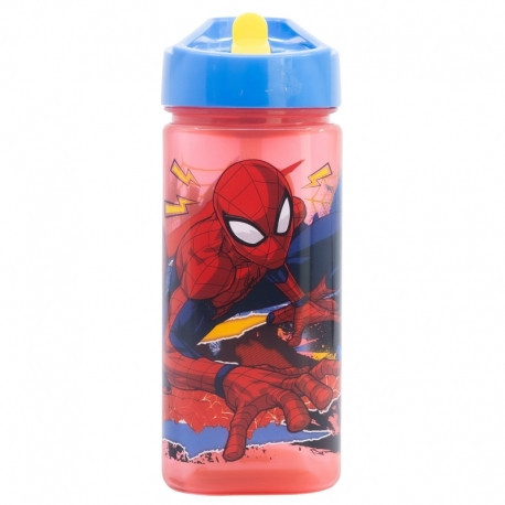 Pókember Prémium keményfalú szívószálas kulacs gyerekeknek - 510ML