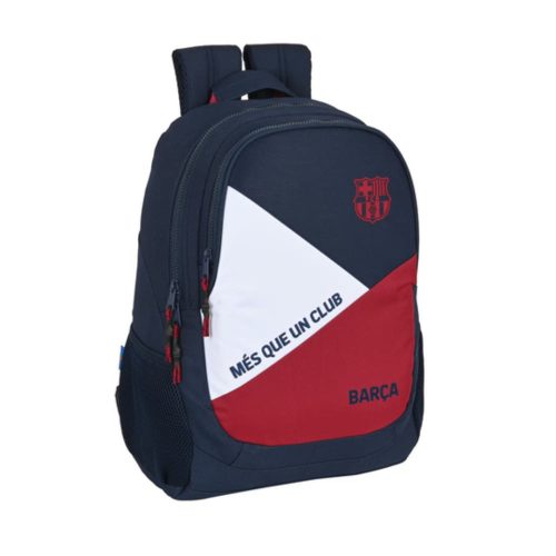 Barcelona hátizsák, iskolatáska 2 zippes kék-fehér -piros