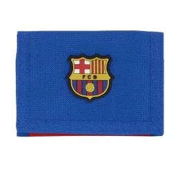 Barcelona pénztárca tépőzáras kék címeres