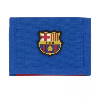Barcelona pénztárca tépőzáras kék címeres