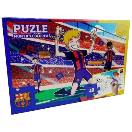Barcelona puzzle színezős 40 db-os