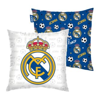 Real Madrid párna 40x40cm kétoldalas labdás