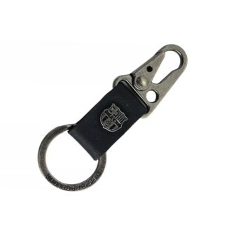 Barcelona kulcstartó bőr karabineres fekete