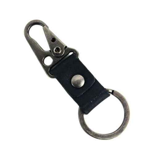 Barcelona kulcstartó bőr karabineres fekete