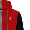Liverpool pulóver felnőtt kapucnis-zippes szürke-piros