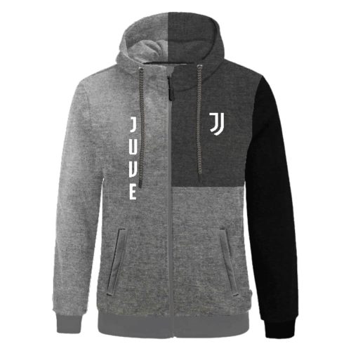 Juventus pulóver kapucnis zippes felnőtt szürke