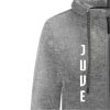 Juventus pulóver kapucnis zippes felnőtt szürke