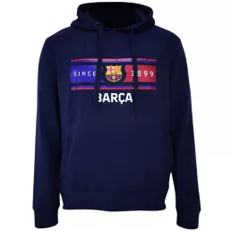 Barcelona pulóver felnőtt kapucnis sötétkék