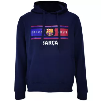 Barcelona pulóver felnőtt kapucnis sötétkék