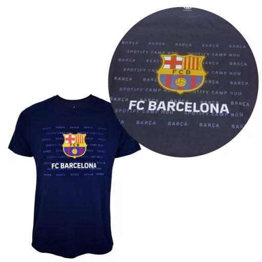 Barcelona póló felnőtt címeres sötétkék