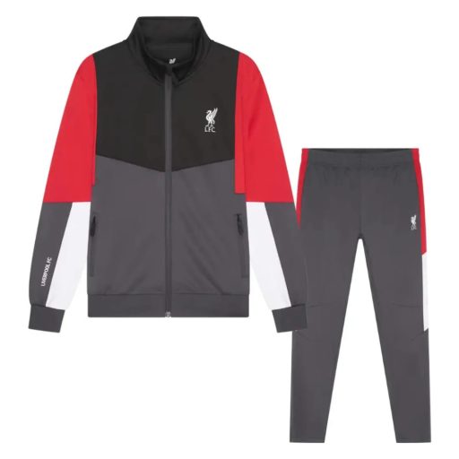 Liverpool melegitő garnitúra felnőtt fekete-piros-fehér