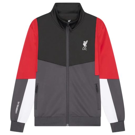 Liverpool melegitő garnitúra gyerek fekete-piros-fehér