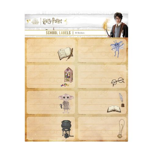 Harry Potter füzetcímke, matrica címeres 16 db-os