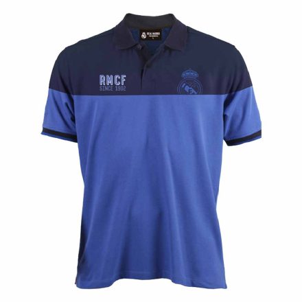 Real Madrid póló felnőtt galléros RMCF s.kék-kék