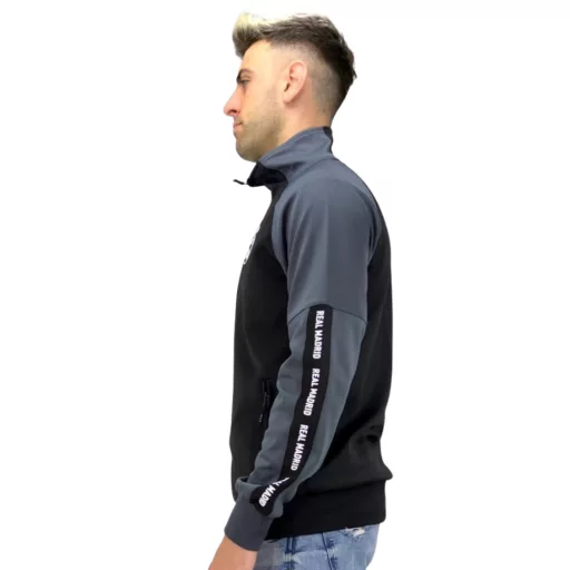 Real Madrid pulóver felnőtt zippes szürke-fekete