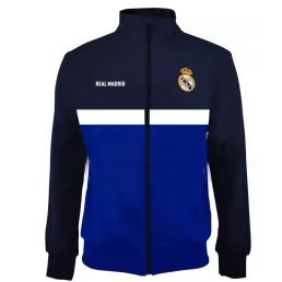 Real Madrid pulóver felnőtt zippes kék-fehér-sötétkék