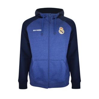 Real Madrid pulóver felnőtt kapucnis zippes sötétkék