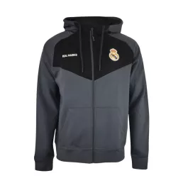 Real Madrid pulóver felnőtt kapucnis zippes szürke