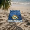 Real Madrid törölköző 70x140 cm mikroszálas kék címeres