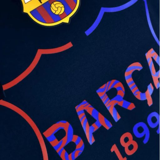 Barcelona póló felnőtt Camo Edition sötétkék