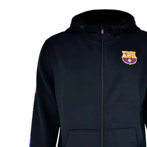 Barcelona pulóver kapucnis zippes gyerek fekete