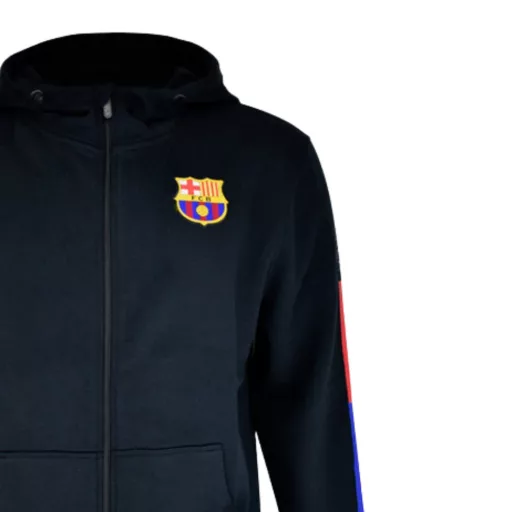 Barcelona pulóver kapucnis zippes gyerek fekete