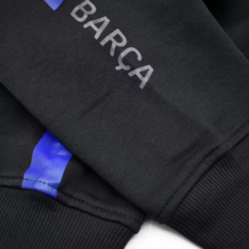 Barcelona pulóver kapucnis zippes gyerek fekete