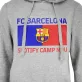 Barcelona pulóver felnőtt kapucnis Camp Nou szürke