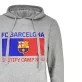 Barcelona pulóver gyerek kapucnis Camp Nou szürke