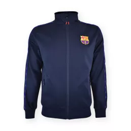 Barcelona pulóver felnőtt zippes sötétkék LINES