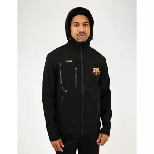 Barcelona kabát Softshell fekete felnőtt