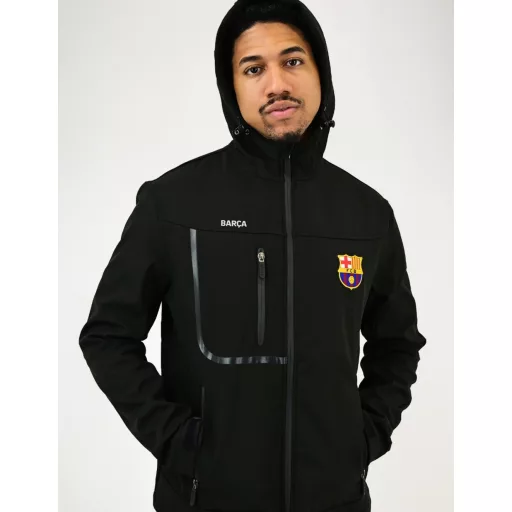 Barcelona kabát Softshell fekete felnőtt