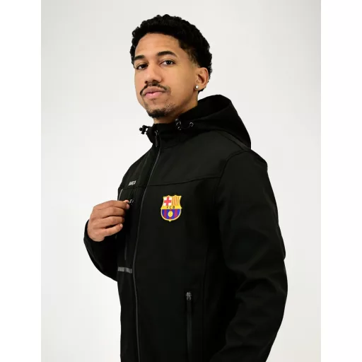 Barcelona kabát Softshell fekete felnőtt