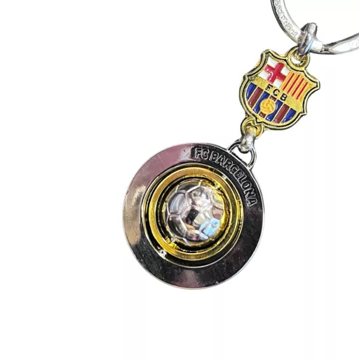 Barcelona kulcstartó spinner ezüst-arany