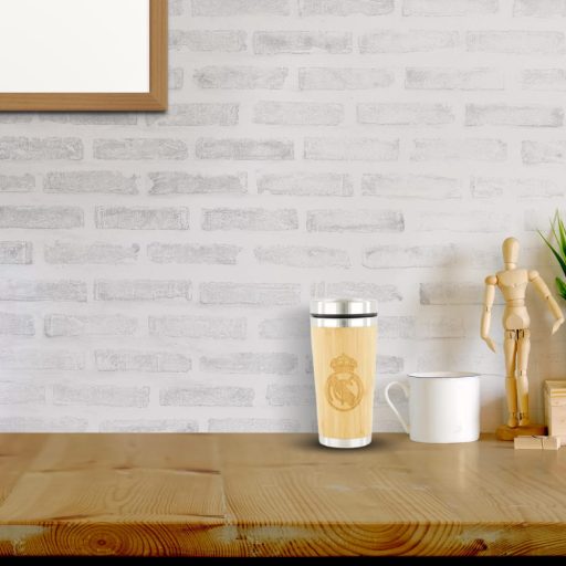 Real Madrid utazóbögre, termosz bambusz