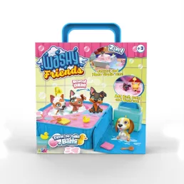   Washy Friends Color Reveal Pancsoló kutyusok jacuzzival és 7 kiegészítővel, 2 figurával