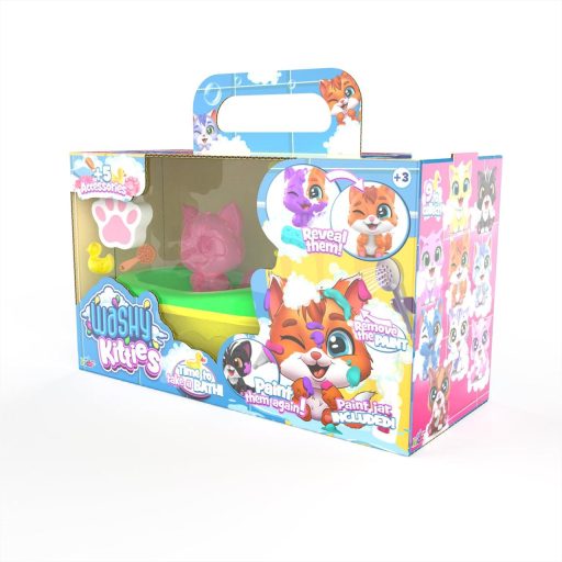 Washy Friends Color Reveal Pancsoló cicusok káddal és 5 kiegészítővel - Szörmi