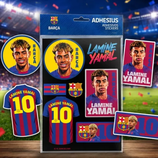 Barcelona matrica készlet Lamine Yamal 7 db-os