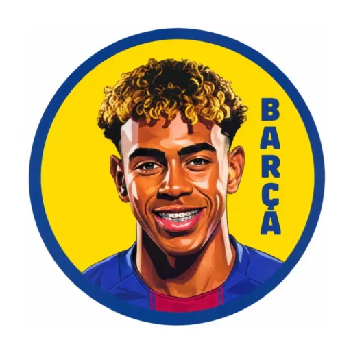 Barcelona matrica készlet Lamine Yamal 7 db-os