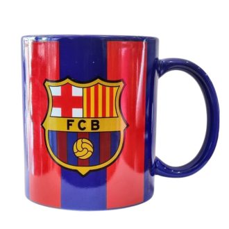 Barcelona bögre csíkos gránátvörös/kék